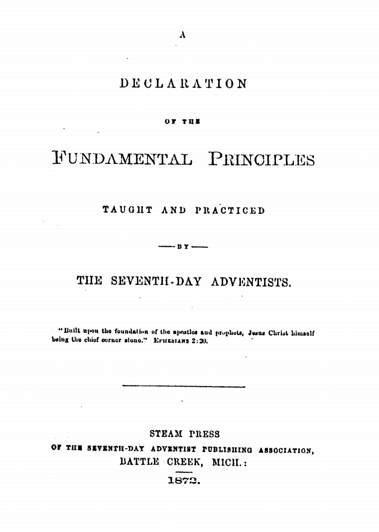 Sken Deklaracije Fundamentalnih Principa, 1872.